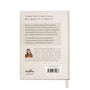 Devotional book back cover with summary text, author bio, and barcode