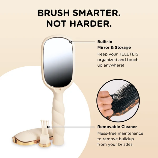 Boar Bristle Hair Brush - Tan
