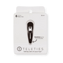 Teleties brown snap clip set in its original white retail packaging, featuring a graphic of the black and silver clip on the front.