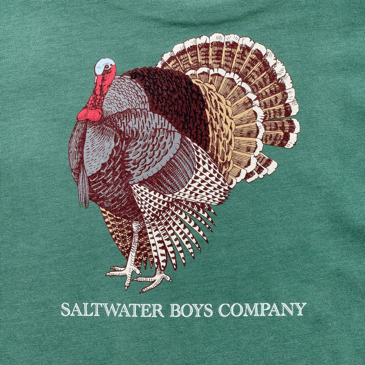 Saltwater Boys Company - Turkey Boys Graphic Tee LS Green