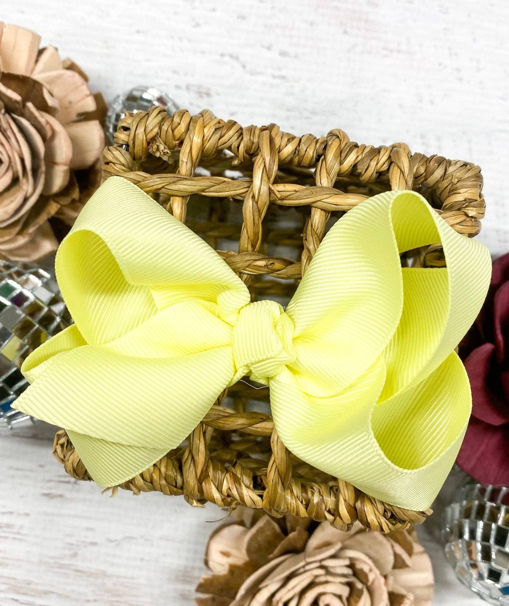 The Hair Bow Company - 4" Essential Grosgrain Hair Bow | Clip or Headband