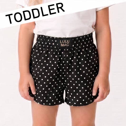 Girlie Girl Originals - TD-SH-1010 Black Mini Polka Dot TODDLER SHORT