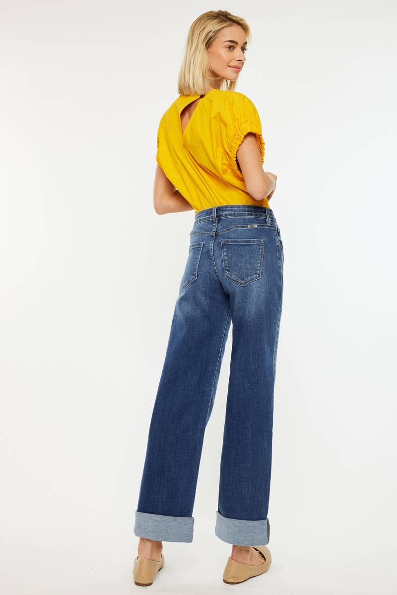 Kan Can USA - OPEN PACK HIGH RISE WIDE LEG JEANS-KC20083M