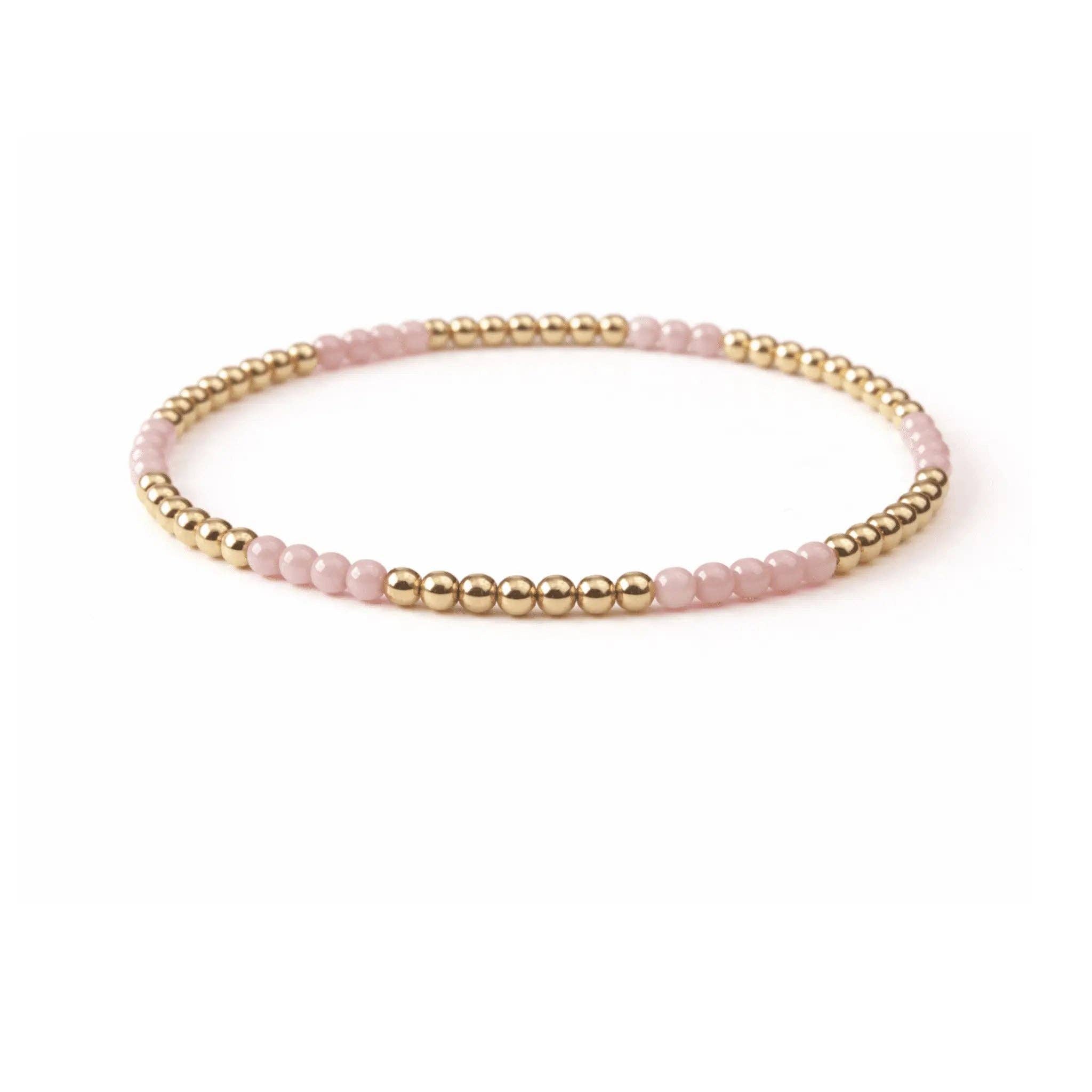 erin gray - Refined Pink Stone and 14k Gold-Filled Beaded Bracelet