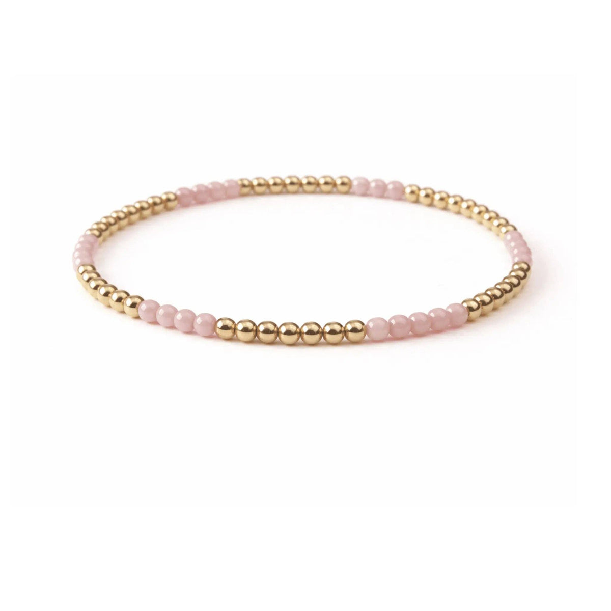 erin gray - Refined Pink Stone and 14k Gold-Filled Beaded Bracelet