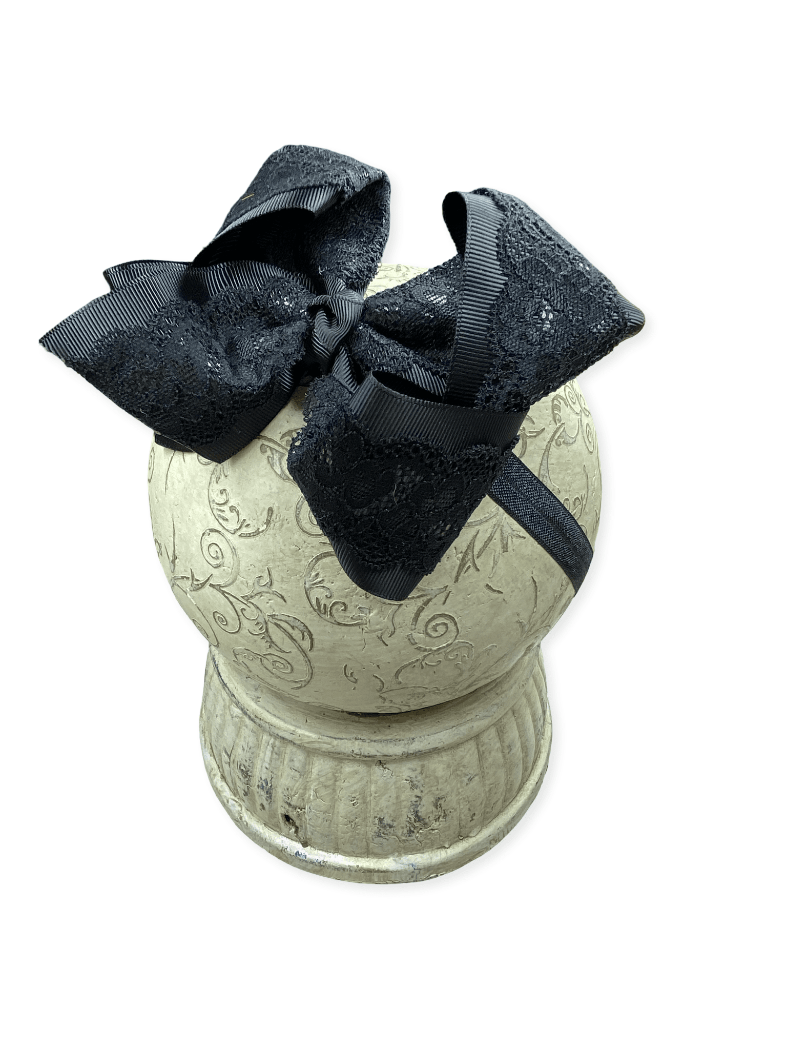 The Hair Bow Company - 4.5" Chantilly Lace Classic Hair Bow | Clip or Headband