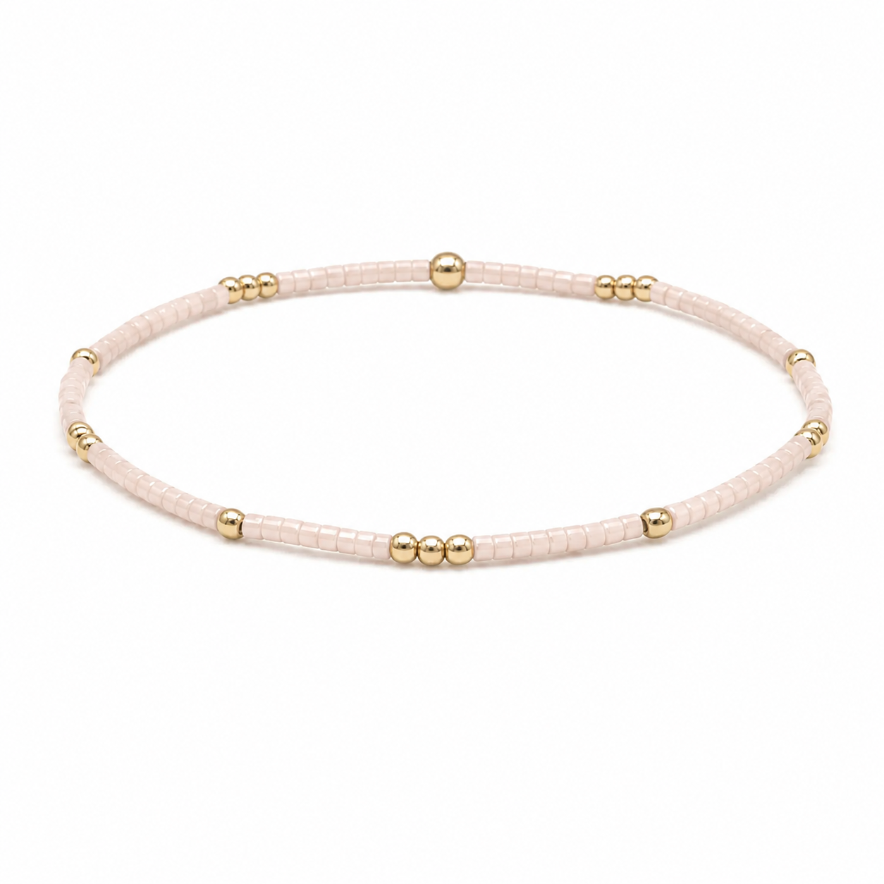 erin gray - 2mm Newport PALEST PINK + Gold Filled Waterproof Bracelet
