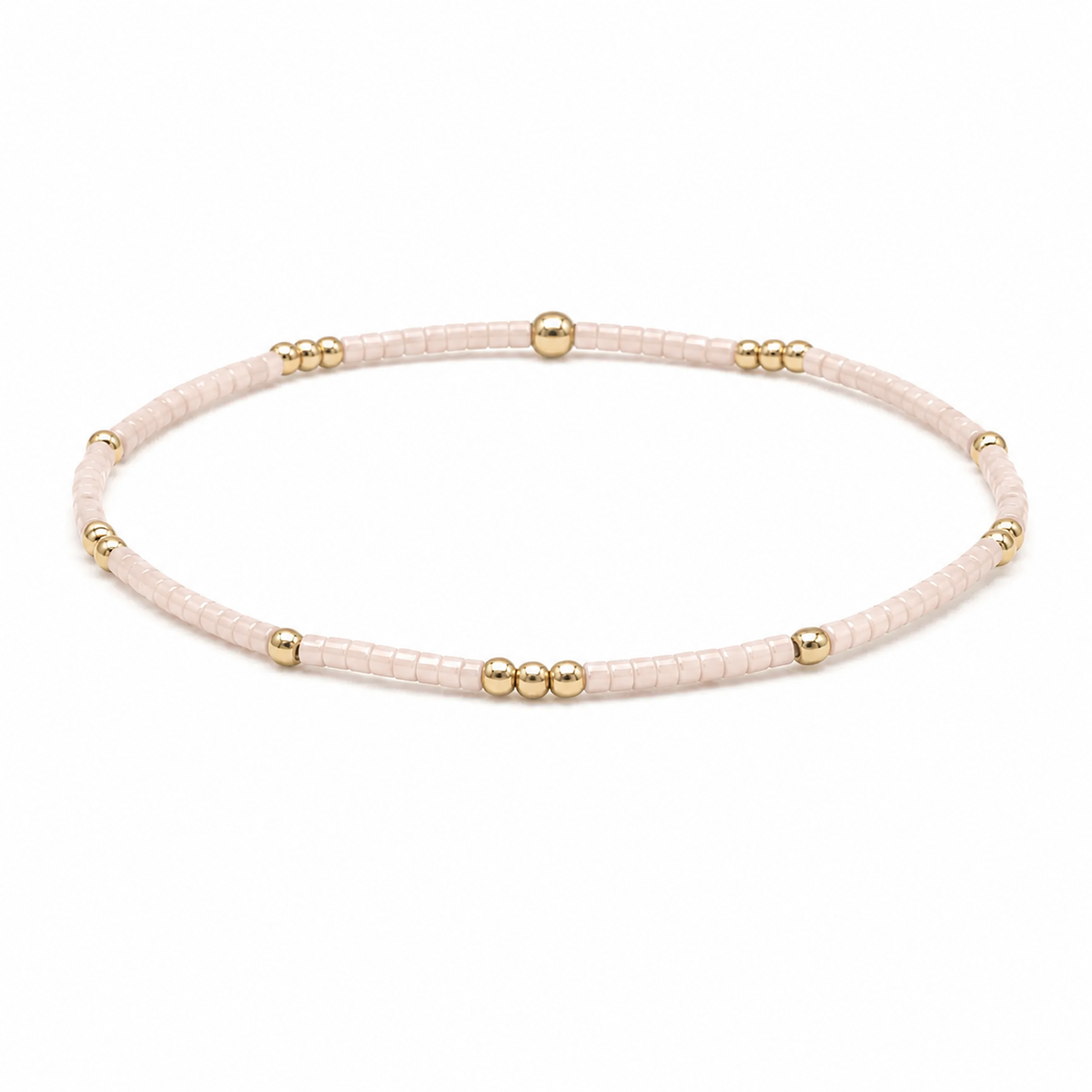erin gray - 2mm Newport PALEST PINK + Gold Filled Waterproof Bracelet