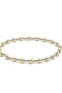 Bracelet with gold beads on a white background