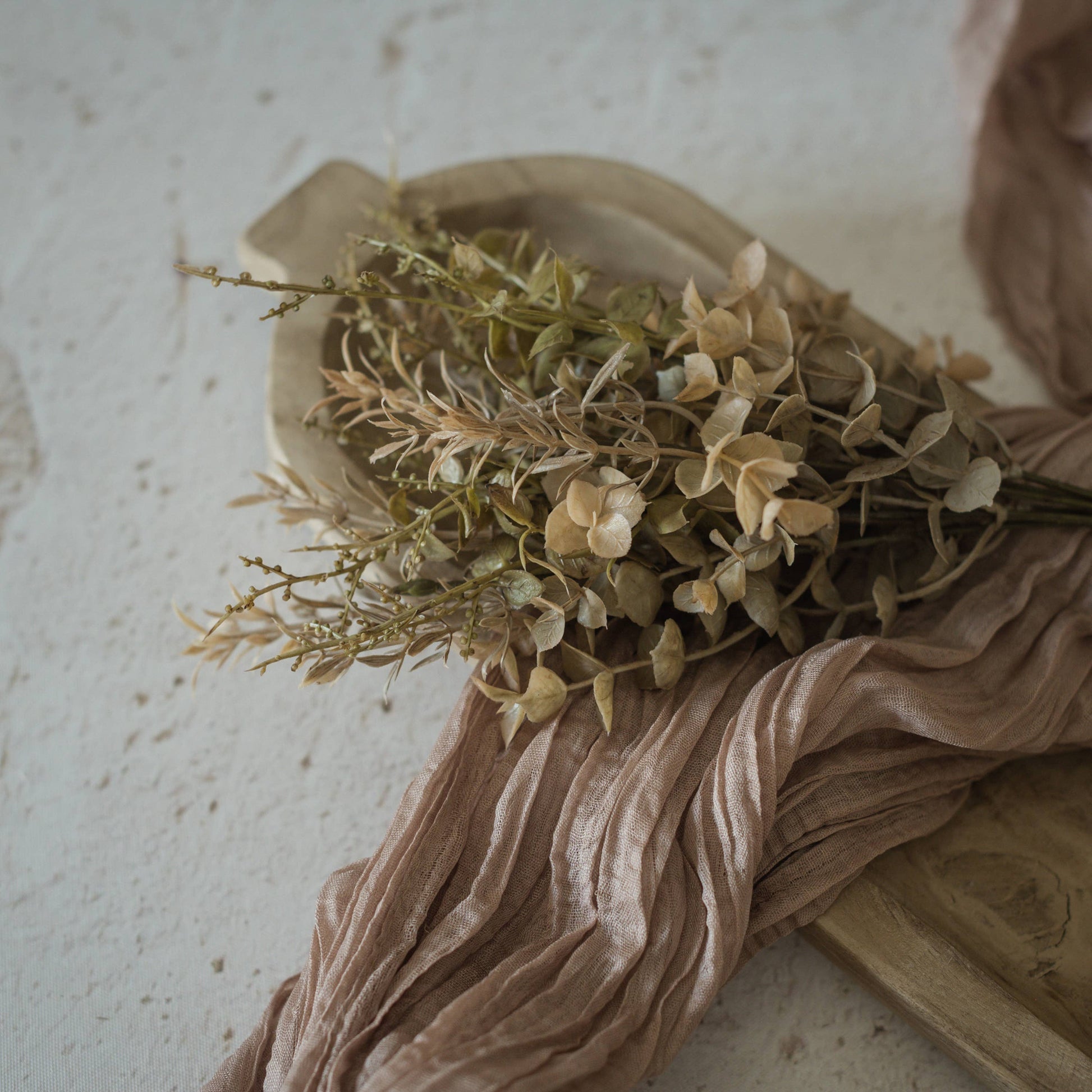 Ragon House - 12" SAGE BROWN EUCALYPTUS & ROSEMARY KNOTWEED BUSH