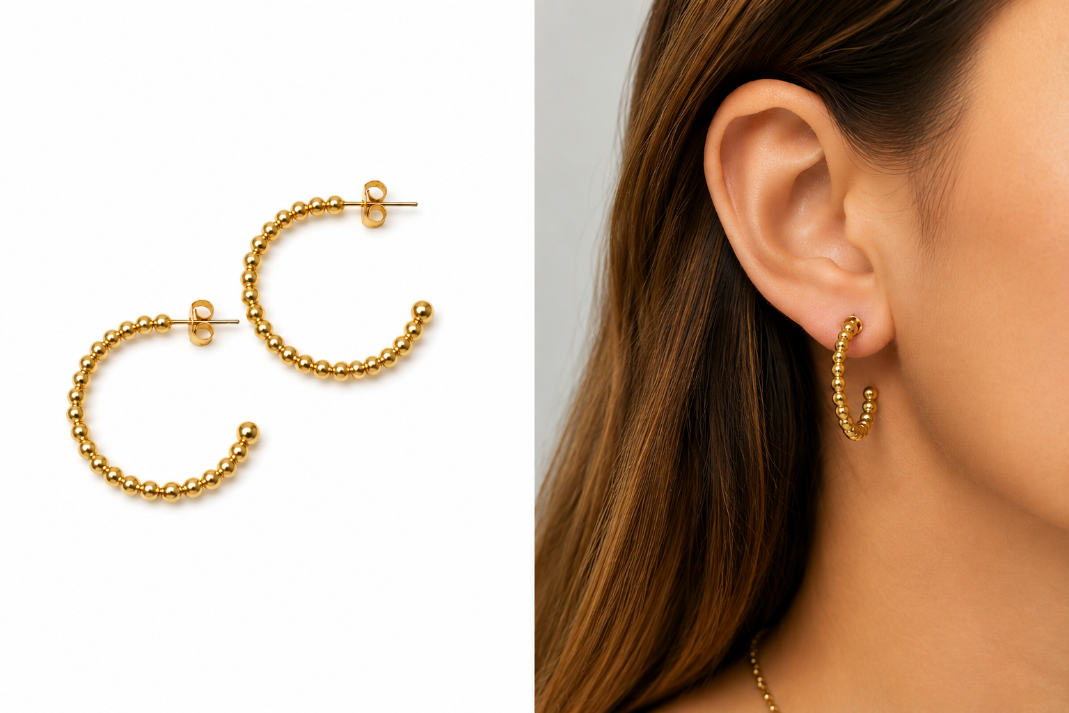 Girlie Girl Originals - ER-HP-1000 GOLD HOOP EARRINGS
