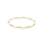 Gold bracelet with pearls on a white background
