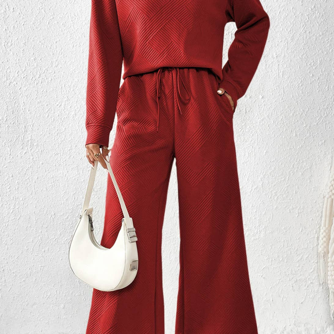 Little Daisy Closet - LDC Ultra Loose Textured 2pcs Slouchy Outfit