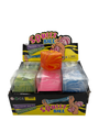 Display of Squeez Ball toys in packaging with colorful balls inside.