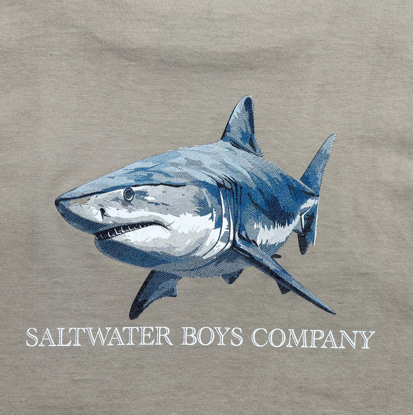 Saltwater Boys Company - Great White Boys Graphic Tee LS Taupe