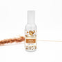 Spiced Pumpkin room spray bottle with white cap and gold-pattern label