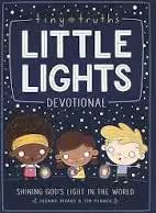 Book titled 'Little Lights Devotional' with a cover featuring four children of different ethnicities.