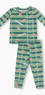 Green football field  glow in the dark pajamas  on white background