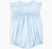 Rose Garden Collection Smocked Fly Sleeve Bubble