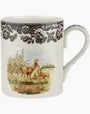 Mug with decorative design of a deer and landscape