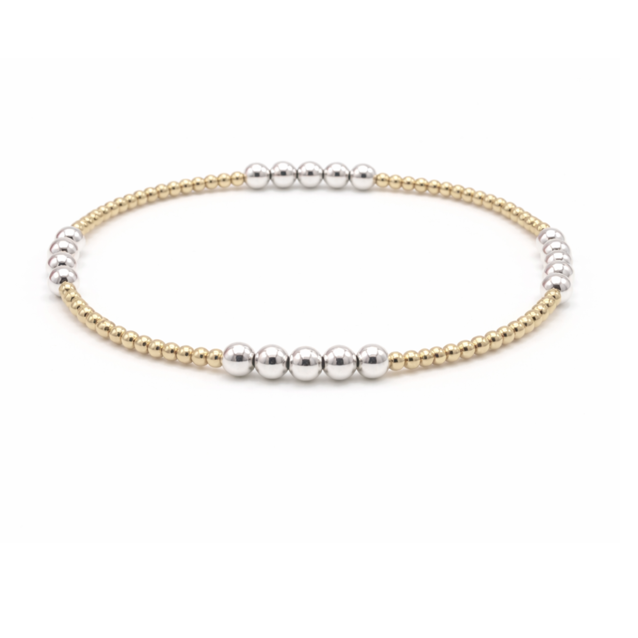 erin gray - The Hamptons Alloy 2x4 14k Gold filled with Sterling Beaded Bracelet