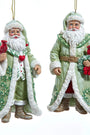 5.25" Santa with Cardinal/Wreath