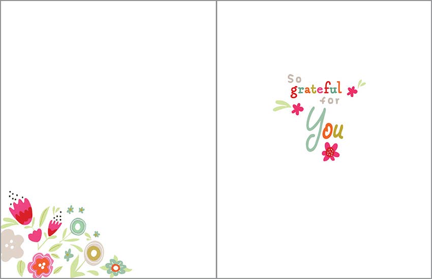 GINA B DESIGNS - Thank You Greeting Card - Amazing Floral