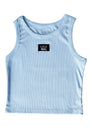 Light blue tank top with 'LULU MAC' logo on a white background