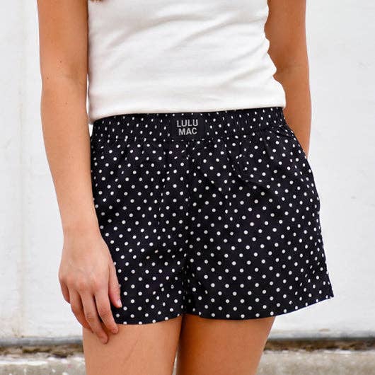 Girlie Girl Originals - BXMPD- BLACK MINI POLKA DOT BOXER
