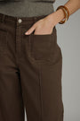 Brown pants with a gray background