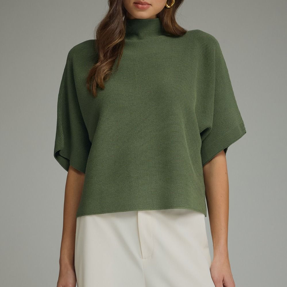 Olive Sweater Top