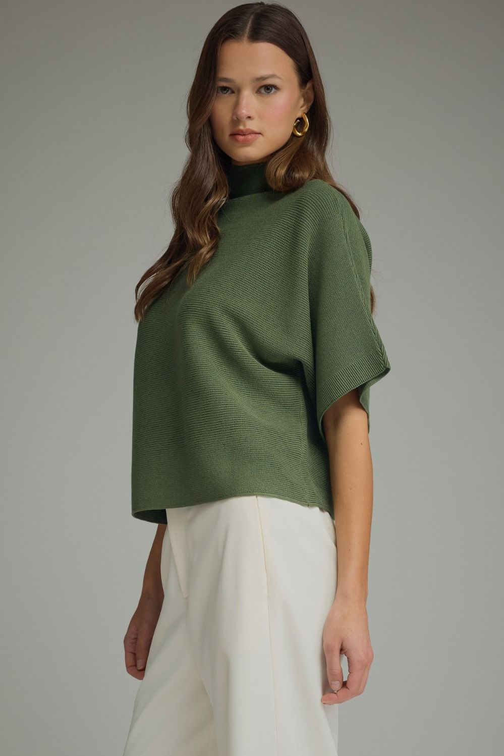 Olive Sweater Top