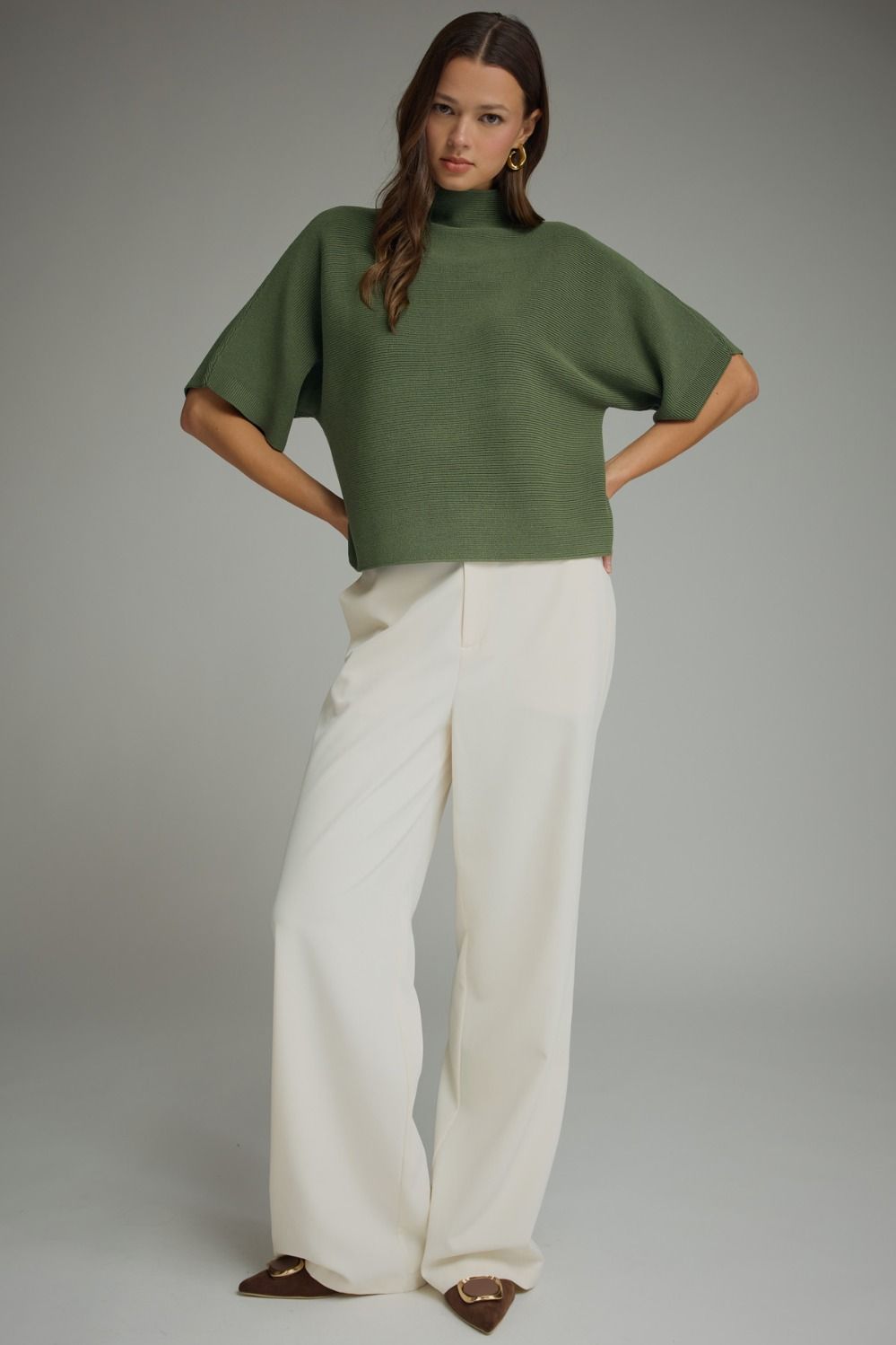 Olive Sweater Top