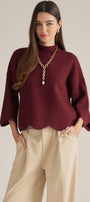 Scalloped Edge Sweater