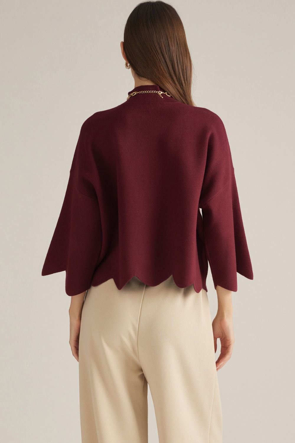 Scalloped Edge Sweater