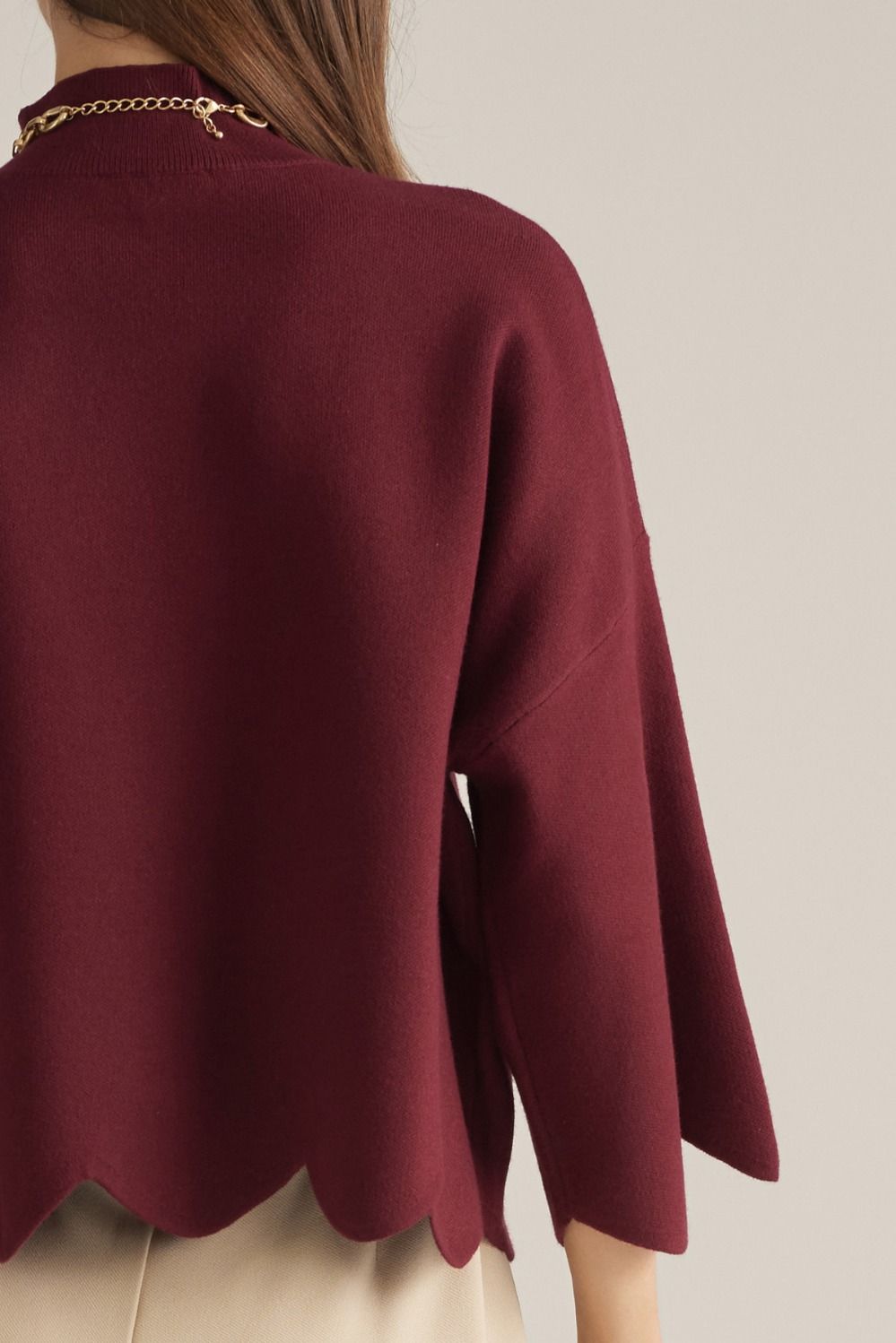 Scalloped Edge Sweater