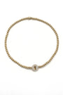 erin gray - 2mm Gold Filled CURE Mother of Pearl Charm Waterproof Bracelet
