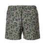 Camouflage-patterned shorts on a white background