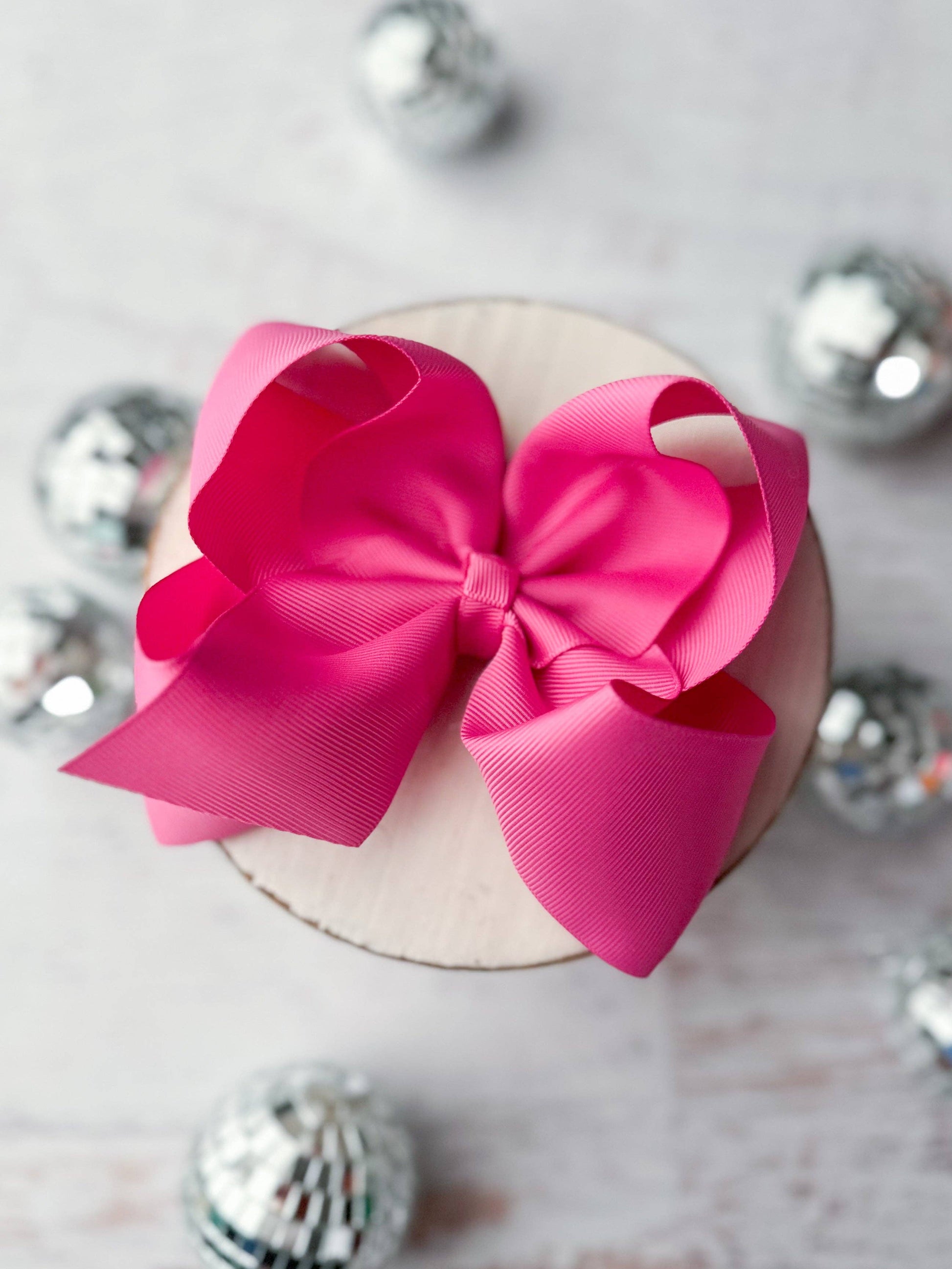  Large pink bow on a light background