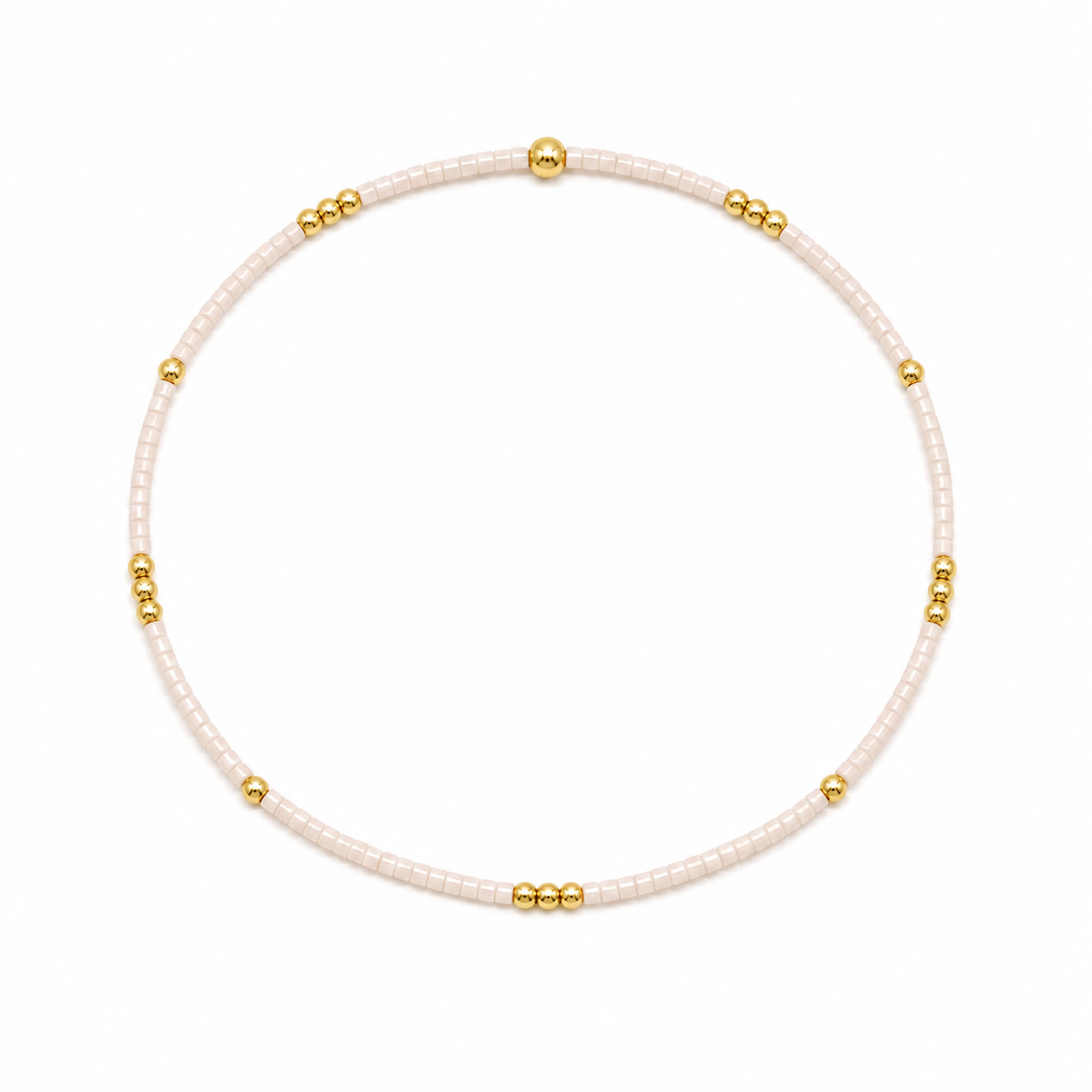 erin gray - 2mm Newport PALEST PINK + Gold Filled Waterproof Bracelet