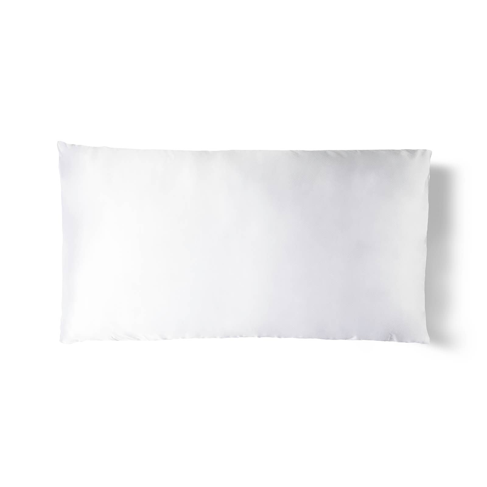 White satin pillowcase on a white background
