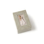 Decorative box with a daughter hugging her mother on a white background