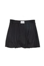 Black boxer briefs with a brand label on a white background