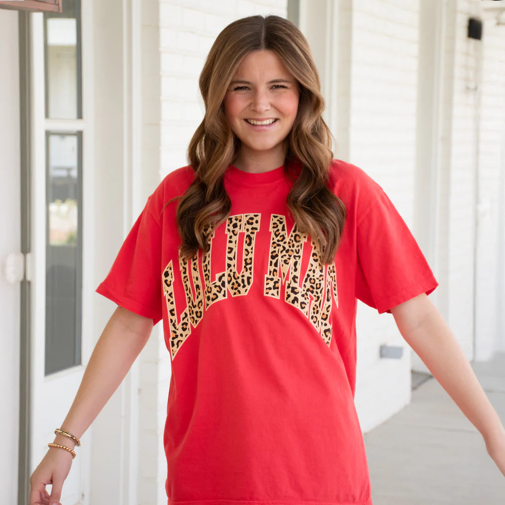 Lulu Mac Leopard Comfort Color T-shirt