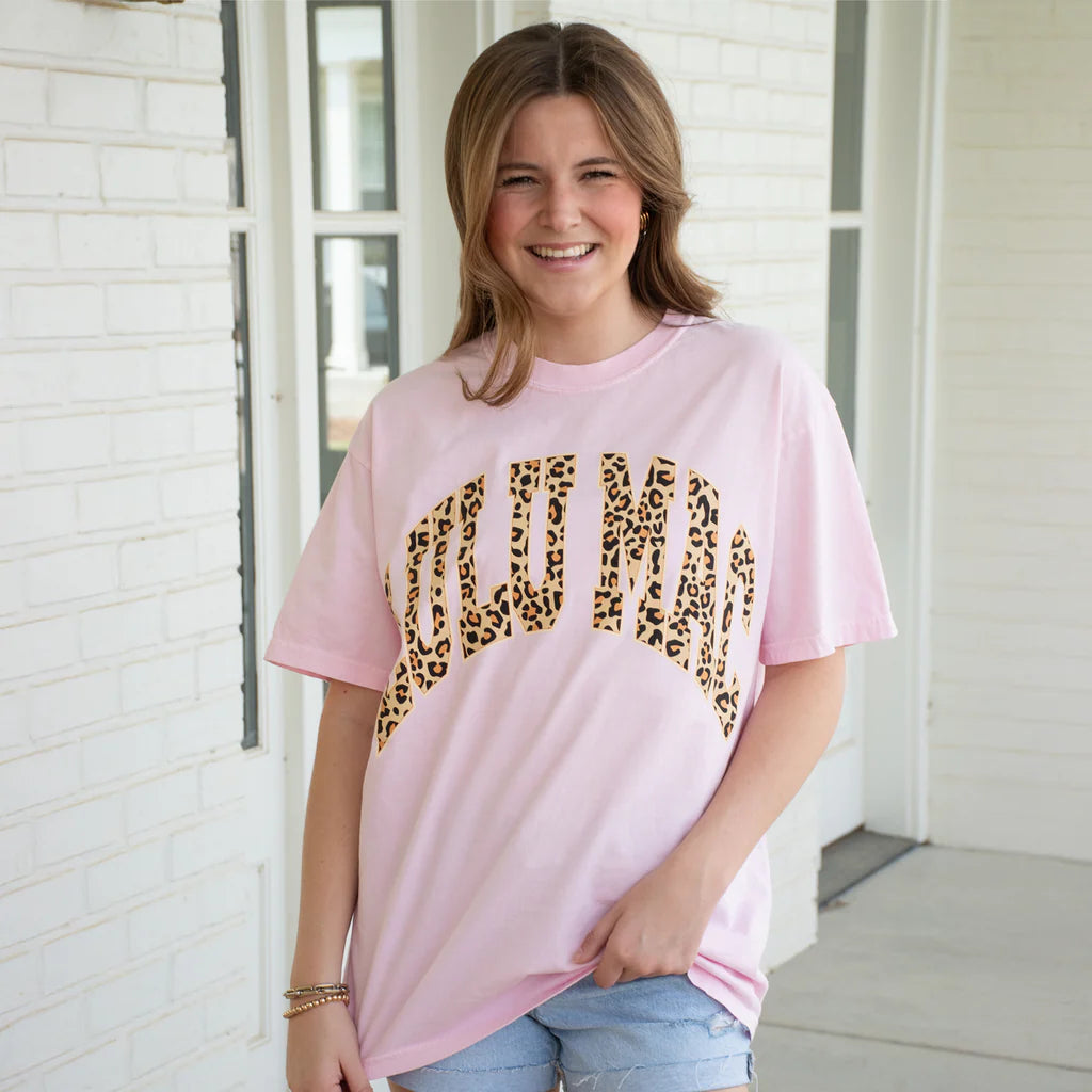 Lulu Mac Leopard Comfort Color T-shirt