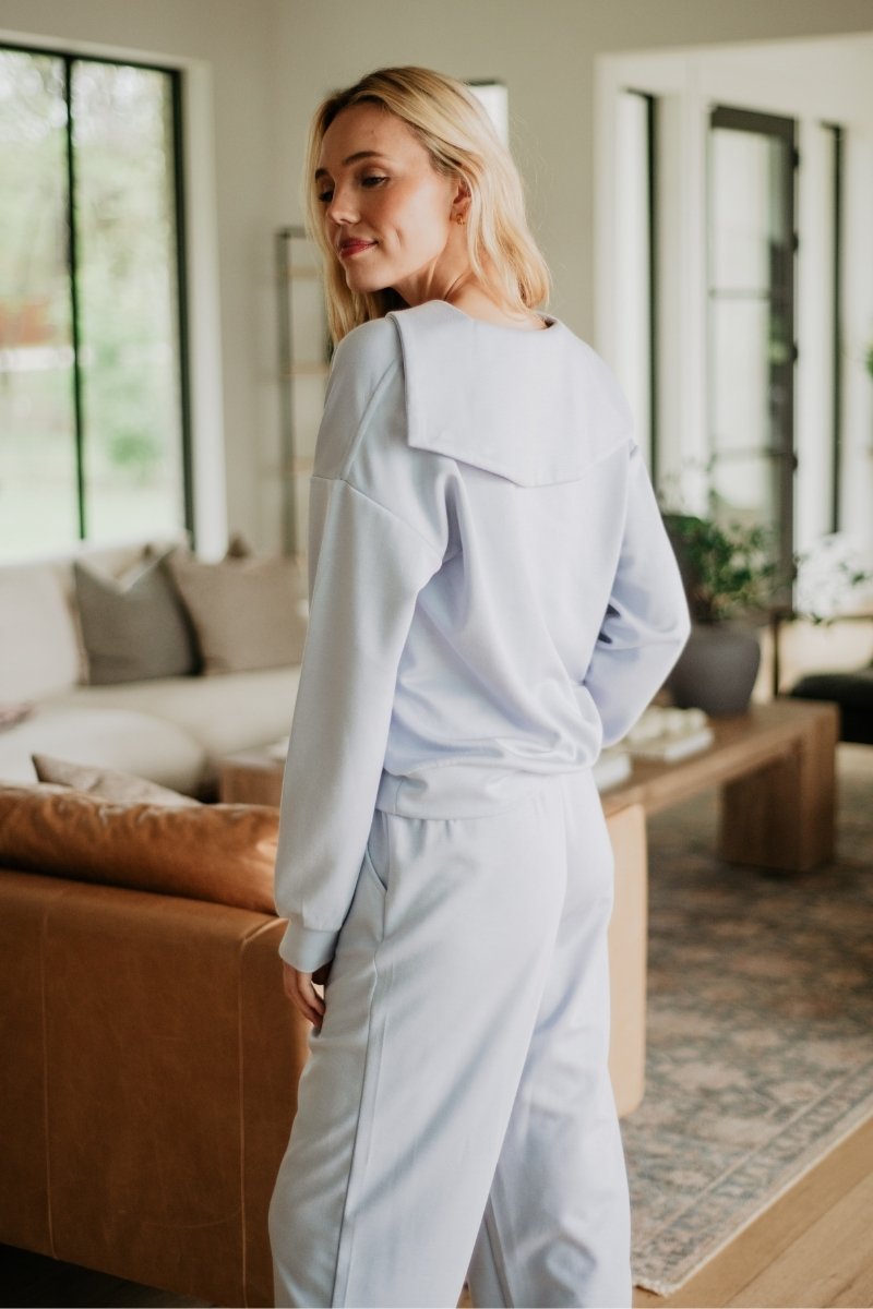 Light Blue Scuba Pants Set