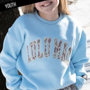 Lulu Mac Youth Light Blue Camo Sweatshirt