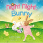 Book cover of 'Night Night, Bunny' with a bunny and duck in a grassy field.
