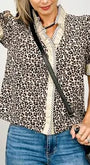 Entro Leopard Print Puff Sleeve Top