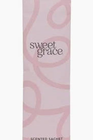 Sweet Grace scented sachet packaging with pink design
